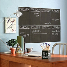 Load image into Gallery viewer, Extra Large Blackboard Chalkboard Banner Vinyl Adhesive Paper (7.5 FEET) w/ Upgraded Color Chalks - Shelf Drawer Liner Wall Decal Poster Roll Paint Alternative - Peel & Stick Shape Silhouette