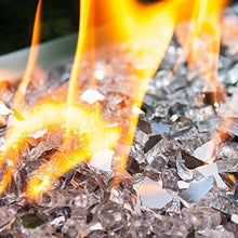 Load image into Gallery viewer, Celestial Fire Glass High Luster, 1/2" Reflective Tempered Fire Glass in Diamond Starlight, 10 Pound Jar