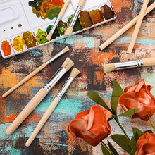 Load image into Gallery viewer, Wooden Stencil Brushes Natural Stencil Bristle Brushes Art Painting Brushes Wood Paint Template Brush for DIY Crafts Card Making Acrylic Oil Watercolor Art Painting Supplies, 3 Sizes (6)
