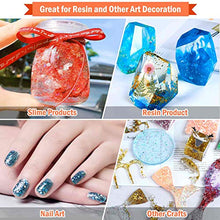 Load image into Gallery viewer, Resin Jewelry Making Supplies Kit, Thrilez Resin Decoration Kit with Resin Glitter, Gold Foil Flakes, Dried Flowers, Mylar Flakes, Resin Accessories and Supplies for Resin, Slime, Nail Art, DIY Craft