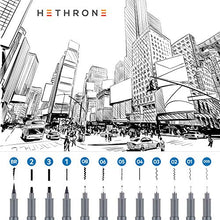 Load image into Gallery viewer, Hethrone Hand Lettering Pens, Calligraphy Pens and Black Calligraphy Set for Beginners Writing, Signature, Illustration Design and Drawing (12 Size)