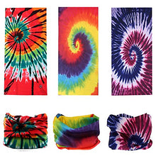Load image into Gallery viewer, KALILY 12pcs/9pcs/6pcs Headband Bandana - Face Mask Headwear Neck Gaiter Shield Scarf - Tie Dye
