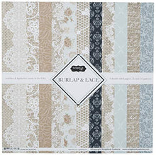 Load image into Gallery viewer, Scrapbook Customs Themed Paper Scrapbook Kit, Burlap & Lace
