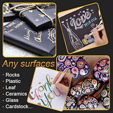 Load image into Gallery viewer, Metallic Markers, Permanent Metallic Paint Pens, Fine Point Doodle Dazzle Marker for Black Paper, Art, Card Making, DIY Photo Album, Scrapbook Crafts, Metal, Ceramic, Glass(26 Colors)