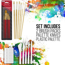 Load image into Gallery viewer, US Art Supply 33 Piece Custom Artist Acrylic Painting Set with Table Easel, Paint, Canvas and Accessories