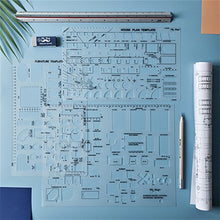 Load image into Gallery viewer, Mr. Pen House Plan, Interior Design and Furniture Templates, Drafting Tools and Ruler Shapes for Architecture - Set of 3