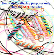 Load image into Gallery viewer, Mandala Crafts Plastic Lacing Cord Kit for Key Chains, Bracelets, Necklaces, Lanyards, Jewelry Making Rainbow 1.5mm
