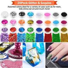 Load image into Gallery viewer, Resin Jewelry Making Supplies Kit, Thrilez Resin Decoration Kit with Resin Glitter, Gold Foil Flakes, Dried Flowers, Mylar Flakes, Resin Accessories and Supplies for Resin, Slime, Nail Art, DIY Craft