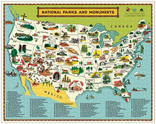 Load image into Gallery viewer, Cavallini Papers & Co. National Parks Map 1,000 Piece Puzzle, Multi
