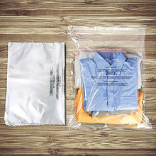 Load image into Gallery viewer, Becko Self Seal Clear Flat Poly Bags with Suffocation Warning for Storing Clothing/Towel/Blanket/Doll (18”x24”) - 100pcs
