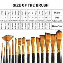 Load image into Gallery viewer, Lasten 21 Pcs Artist Paint Brush Set for Acrylic Watercolor Oil Gouache Painting, Professional Paint Brushes Nylon Hair Paint Brushes with Palette Knife Sponge and Storage Case
