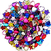 Load image into Gallery viewer, JPSOR 600pcs Gems Acrylic Flatback Rhinestones Gemstone Embellishments, 6 Shapes, 6-13mm