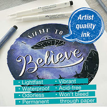 Load image into Gallery viewer, Faber-Castell White Pitt Artist Pen Set - 4 Opaque White India Ink Artist Markers - Lettering and Illustration Marker Set