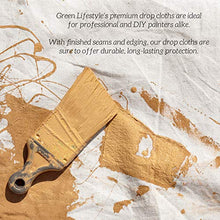 Load image into Gallery viewer, 4x12 Canvas Drop Cloth Tarp Canvas Fabric Drop Cloth Curtains Drop Cloths for Painting Painters Drop Cloth Paint Drop Cloth Paint Tarp Painting Supplies Canvas Sheet