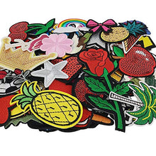 Load image into Gallery viewer, Libiline 50pcs Random Assorted Styles Embroidered Patch Sew On/Iron On Patch Applique Clothes Dress Plant Hat Jeans Sewing Flowers Applique DIY Accessory (Assorted-Style 5)