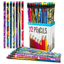 Load image into Gallery viewer, ArtCreativity 72 PC Pencil Assortment for Kids, Fun Assorted Number 2 Pencils, Bulk Wooden Writing Pencils with Durable Erasers, Teacher Supplies for Classroom, Student Reward, Stationery Party Favors