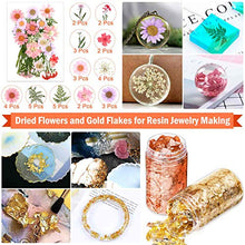 Load image into Gallery viewer, Resin Jewelry Making Supplies Kit, Thrilez Resin Decoration Kit with Resin Glitter, Gold Foil Flakes, Dried Flowers, Mylar Flakes, Resin Accessories and Supplies for Resin, Slime, Nail Art, DIY Craft