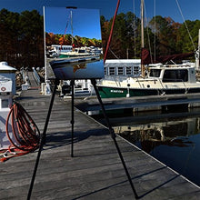 Load image into Gallery viewer, SoHo Urban Artist Travel Painting Field Easel - Light Weight Plein Aire Design, Foldable with Adjustable Height and Carry Bag - Black Anodized Aluminum