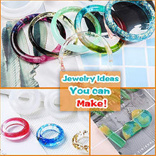 Load image into Gallery viewer, XEVFITN Epoxy Resin Molds Jewelry Making Kit For Beginners, Silicone Casting Molds For Keychain Pendant Crafts Bracelet Making Set Contains Molds, Epoxy Resin, Silicone Mat, Glitter Sequins, Tools Set