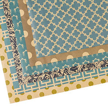Load image into Gallery viewer, RUSPEPA Reversible Kraft Wrapping Paper Sheet - Navy Geometric Design Kraft Paper - 6 Sheets Packed as 1 roll - 17.5 x 30 inches per Sheet