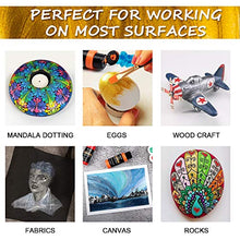 Load image into Gallery viewer, Metallic Acrylic Paint Set, Shuttle Art 20 Colors Metallic Paint in Bottles (60ml, 2oz) with 3 Brushes and 1 Palette, Rich Pigments, Non-Toxic for Artists, Beginners on Rocks Crafts CanvasWood Fabric