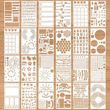 Load image into Gallery viewer, 24Pcs Journal Stencils for Journaling Plastic Planner Stencils Ultimate Productivity Stencil Set for Bullet Time Saving Scrapbook Stencils Notebook Diary Weekly Monthly Calendar Stencils DIY