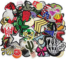 Load image into Gallery viewer, Libiline 50pcs Random Assorted Styles Embroidered Patch Sew On/Iron On Patch Applique Clothes Dress Plant Hat Jeans Sewing Flowers Applique DIY Accessory (Assorted-Style 5)