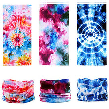 Load image into Gallery viewer, KALILY 12pcs/9pcs/6pcs Headband Bandana - Face Mask Headwear Neck Gaiter Shield Scarf - Tie Dye