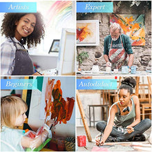 Load image into Gallery viewer, Paint Brushes Set for Acrylic Oil Watercolor, Artist Face and Body Professional Painting Kits with Synthetic Nylon Tips (Black 12 pcs)