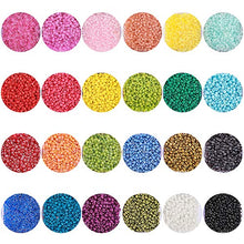 Load image into Gallery viewer, DICOBD 28800pcs 2mm Glass Seed Beads, 24 Color Small Craft Beads for Bracelets Jewelry Making and Crafts, with a Storage Box