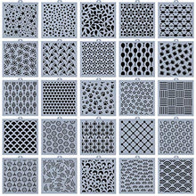 Load image into Gallery viewer, 25-pack cookie stencil set for baking gingerbreads cookies cakes scrapbooking decor template mold