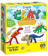 Load image into Gallery viewer, Creativity for Kids Create with Clay Dinosaurs - Build 3 Dinosaur Figures with Modeling Clay