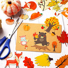 Load image into Gallery viewer, 16 Sheets Fall Paper Collection Kit Autumn Theme Pattern Paper Animal Plant Collection Paper for Thanksgiving Scrapbooking Cardmaking DIY Crafting Art Projects