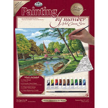 Load image into Gallery viewer, Royal & Langnickel Painting by Numbers Large Canvas Painting Set, Church by The River