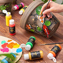 Load image into Gallery viewer, Arteza Outdoor Acrylic Paint, Set of 20 Colors/Bottles 2 oz./59 ml. Rich Pigment Multi-Surface Paints, Art Supplies for Easter Gift, Rock, Wood, Fabric, Leather, Paper, Crafts, Canvas