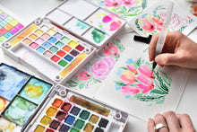 Load image into Gallery viewer, Sakura XNCW-24N, 24 Assorted Watercolors Field Sketch Set with Brush