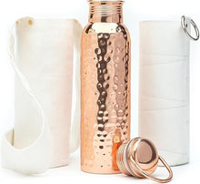 Load image into Gallery viewer, Kitchen Science 100% Pure Water Bottle with Free Sleeves and Carrying Bag - Hammered Design
