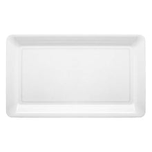 Load image into Gallery viewer, Party Essentials Heavy Duty Hard Plastic 12 x 18-Inch Rectangular Serving Tray, Single Unit, White
