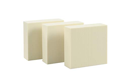 Sculpture Block - Polyurethane Foam Carving Block - 6 x 6 x 2 inches - 3 Pack