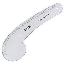 Fairgate Designer Vary Form Curve 12 Ruler Metal Measuring Solid Aluminum by Garment Center Sewing Supplies