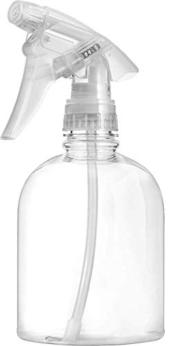 BAR5F Plastic Spray Bottle, 16 oz | Leak Proof, Empty, Clear, Trigger Handle, Adjustable Fine to Stream Output, Refillable, Heavy Duty Sprayer for Hair Salons & Spas, Household Cleaners, Cooking