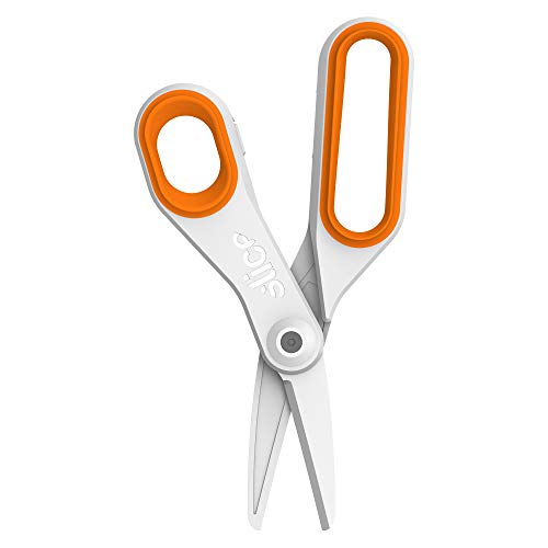 Slice 10545 Large Ceramic Scissors, Safer Choice Rounded Tip, Never Rusts, BPA Food Grade, Lasts 11x Longer Than Metal