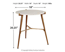 Load image into Gallery viewer, Signature Design by Ashley - Chadton Accent Table - Contemporary - White/Gold Finish
