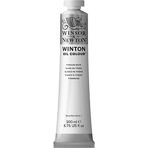 Winsor & Newton 1437644 Winton Oil Color Paint, 200-ml Tube, Titanium White