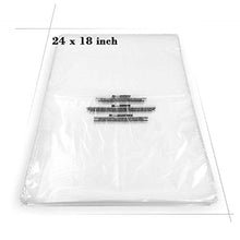 Load image into Gallery viewer, Becko Self Seal Clear Flat Poly Bags with Suffocation Warning for Storing Clothing/Towel/Blanket/Doll (18”x24”) - 100pcs
