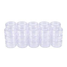 Load image into Gallery viewer, BENECREAT 30 Pack 1.47&quot;x0.78&quot; (10ml) Empty Clear Plastic Bead Storage Container jar with Rounded Screw-Top Lids for Beads, Nail Art, Glitter, Make Up, Cosmetics and Travel Cream
