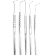 Load image into Gallery viewer, Scientific Labwares 5-Piece Stainless Steel Precision Probe, Pick and Hook Set: Dissection, Clay and Wax Modeling, Sewing, Precision Work and More!
