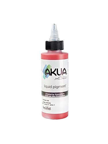 Akua Kolor AKCR Water Based Monotype Ink, Non-Toxic, 4 oz. Bottle, 1.6