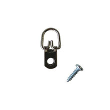 Load image into Gallery viewer, D Ring Picture Hangers with Screws - Pro Quality d-Rings - 100 Pack - Picture Hang Solutions
