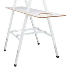 Load image into Gallery viewer, Bob Ross 2-in-1 Studio Easel - As Seen on Netflix Metal Easel Four Legged Tabletop Easel - White

